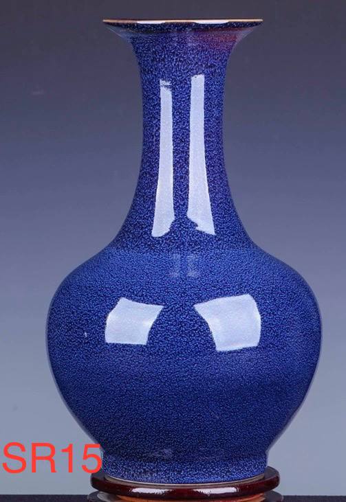 Kiln-Changed Blue Fishtail Bottle