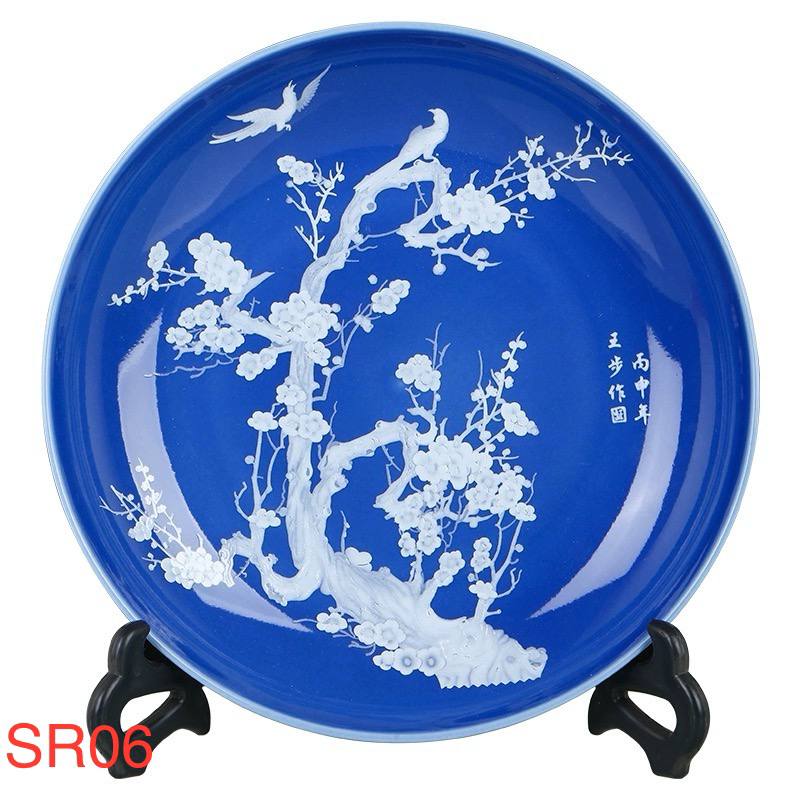 Blue Land Happy Eyebrow Appreciation Plate